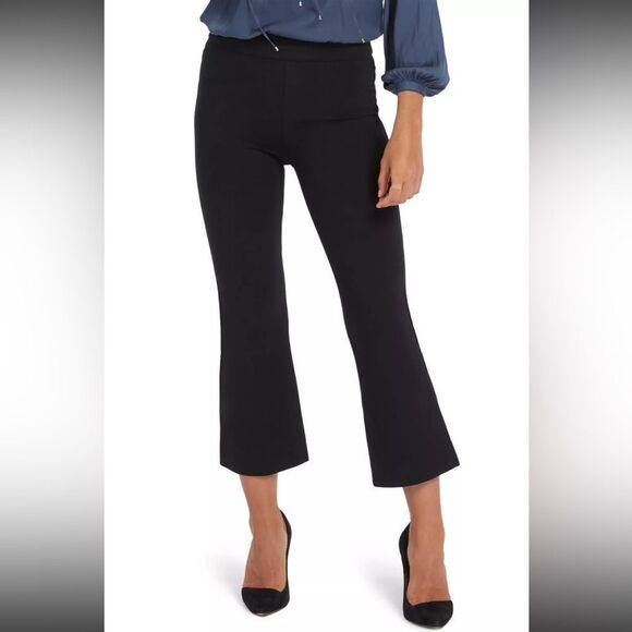 Spanx The Perfect Black Pant Crop Flare Pants Size Medium Petite - Picture 3 of 10
